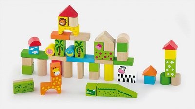 Set lodër Viga Klocki, 50 elemente