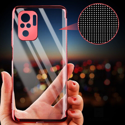 Mbulesë telefoni për Xiaomi Redmi Note 10 5G / Poco M3 Pro, TPU e tejdukshme, ultra e hollë 0.3mm, me kornizë të kuqe