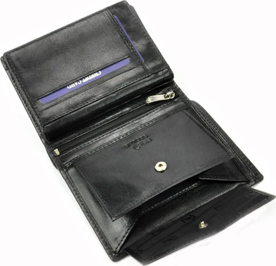 Portofol për meshkuj Rovicky RV-7870-8602, vertikal, lëkurë natyrale, RFID, i zi