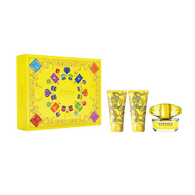 Set Versace Yellow Diamond, EDT 90 ml + losion trupi 100 ml + xhel dushi 100 ml + EDT 5 ml