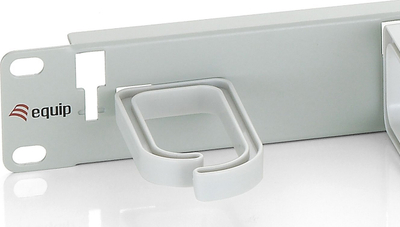 Panel për rregullim kabllosh Equip 19", metal, gri e hapur