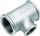 Tee reduktuese e galvanizume Agaflex DN40x15x40, prej gize t’hudhme, gri