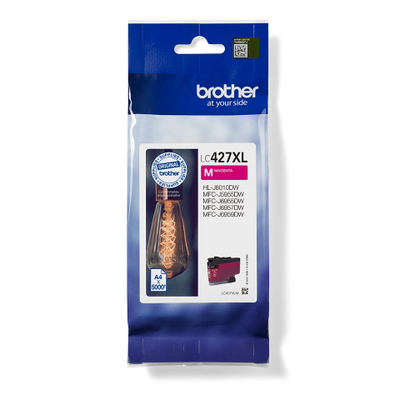 Kasetë boje Brother LC-427XLM, Magenta, rendiment i lartë 5000 faqe