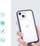 Këllëf telefoni Hurtel Clear 3in1 për iPhone 13, xhel transparent, kornizë blu