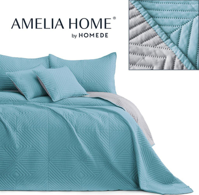 Mbulesë shtrati AmeliaHome Softa, 170x270 cm, mikrofibër, blu azure