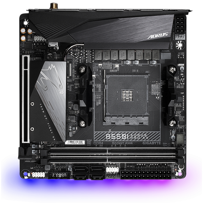 Pllakë amë Gigabyte B550I AORUS PRO AX, Mini ITX, Wi Fi 6, e zezë