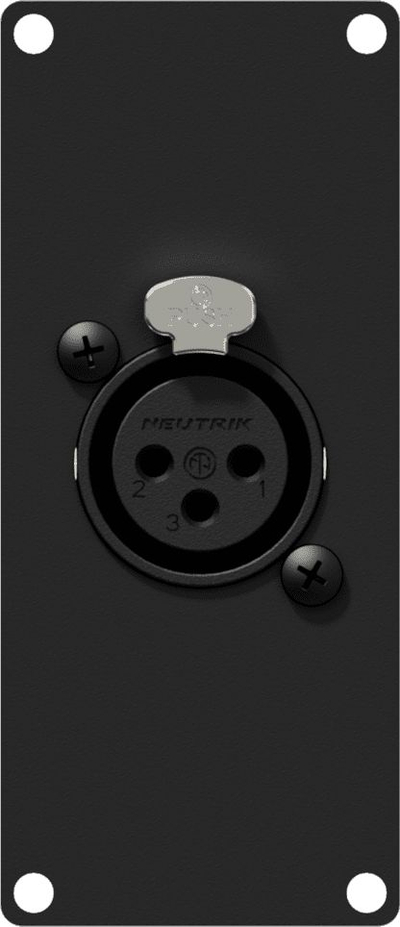 Modul audio Caymon CASY121/B, konektor XLR femër, çelik, i zi
