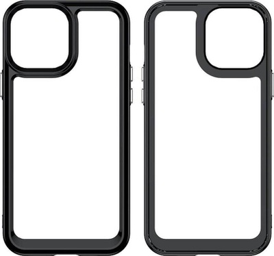 Mbrojtëse telefoni Outer Space për iPhone 13 Pro, hibride TPU PC, transparente, blu
