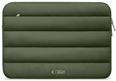 Mbusëse laptopi Tech-Protect Fluffy, 15-16", me xhep, jeshile ushtarake