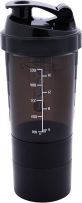 Shaker Pure2Improve, 500 ml, me dy ndarje, i zi