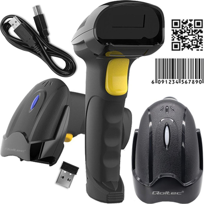 Lexues barkodash Qoltec Wireless, 1D 2D, 2.4GHz, i zi