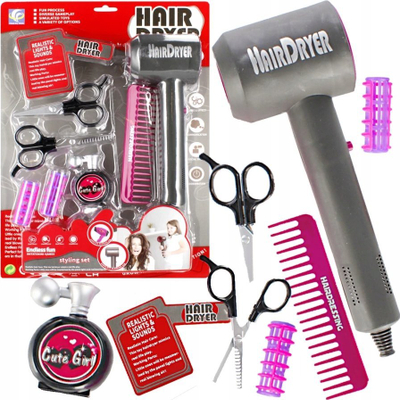 Set lodër parukerie MEGA CREATIVE 532535, me aksesore, me shumë ngjyra
