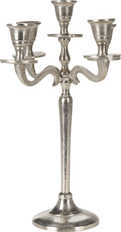 Shandan metalik PETRA, 35 cm, 5 vende qirinj, argjendi