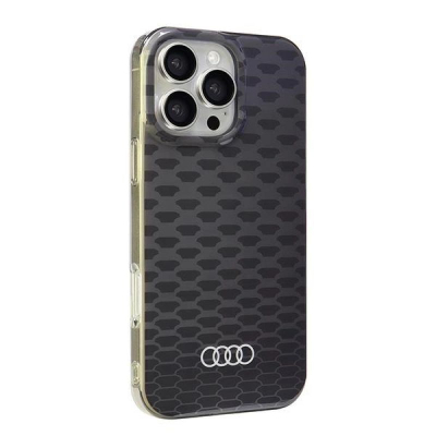 Kapak telefoni Audi IML Stitching Pattern MagSafe, për iPhone 16 Pro Max 6.9", TPU PC, i zi