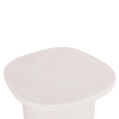 Tavolinë për kafe oval Santorini 54x54,5x40Hcm (HM18054), bardhë