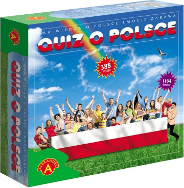 Друштвена игра Alexander Toys Quiz o Polsce, едукативен квиз, за 2+ играчи, повеќебојна