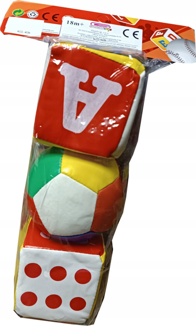 Set lodrash pelushi Gazelo Toys G200356, blloqe dhe top, shumëngjyrësh