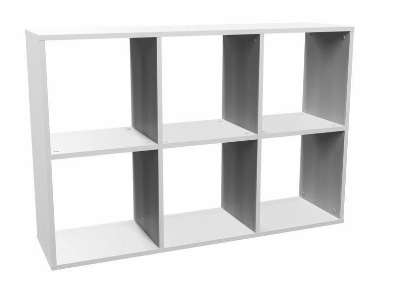 Raft librash Triton MALAX 2x3, 6 ndarje, panel i laminuar 16mm, i bardhë mat