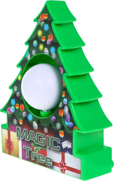 Set kreativ për kalamaj DOU TONG Magic Tree, pemë rrotulluese me muzikë, 8 markera, jeshile
