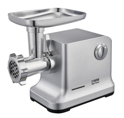 Makinë grirëse mishi Heinner MG-2100SS, 2100W, trup inoksi, argjendtë