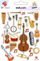 Stickerë për fëmijë Dodo, instrumente muzikore, set, shumëngjyrësh