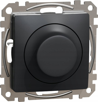 Dimmer universale për LED Schneider Sedna Design, rrotullues, për montim në mur, antracit