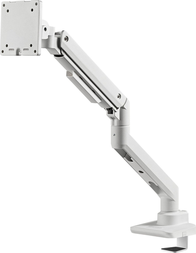 Krah monitori Silverstone SST ARM14, deri 49", me gas spring, i bardhë