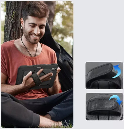Mbrojtëse tableti Tech-protect SOLID360 për iPad Air 11\" 6 2024, me xham mbrojtës, e zezë