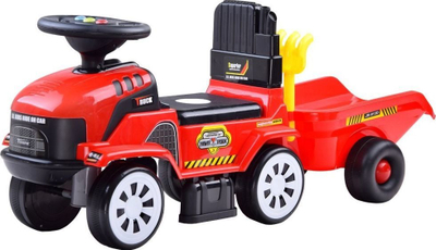 Traktor lodër kalërues ZA3746, me rimorkio, melodi, i kuq