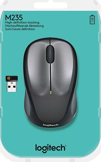 Miu Logitech M235, pa tel, USB, 1000 DPI, e hirtë + Nënvendëse Studio Series