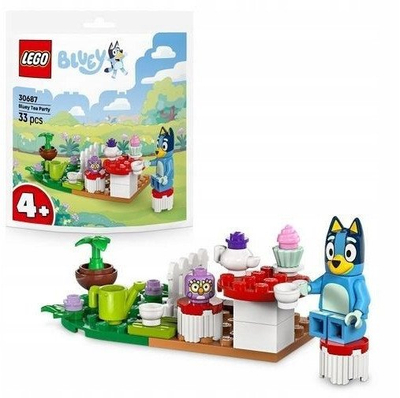 Set lodër LEGO Blueys Tea Party 30687, figura Bluey, lojë me role, shumëngjyrësh