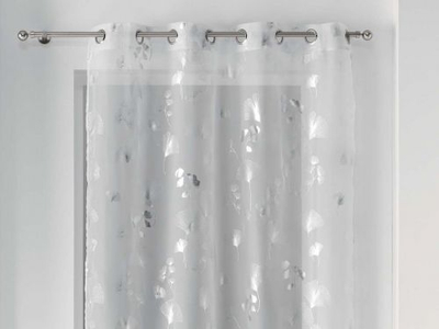 Perde Douceur d’Interieur CURTAIN BLOOMY, 140x240cm, e bardhë me argjend