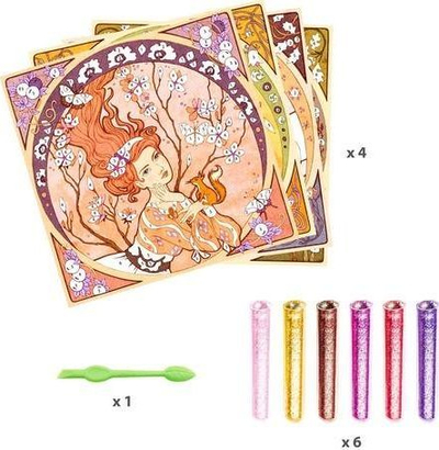 Set arti me shkëlqim Djeco Inspired by Divine, 4 tabela, për fëmijë 7+