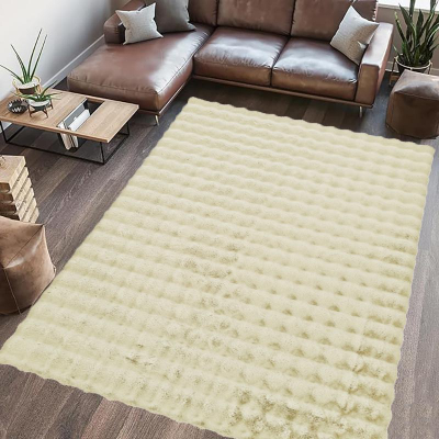 Tapet PAOPAO Fur Rug, 200x300 cm, krem