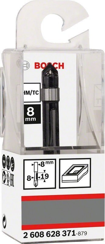 Udhëzues shablloni Bosch Professional 2608628371, 8 x 19 x 8 mm, argjend e zi