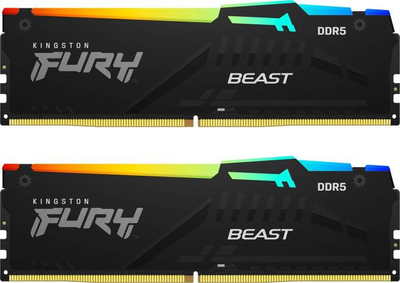 RAM desktop Kingston FURY Beast KF560C30BBEAK2-32, 32GB DDR5, 6000MHz, i zi