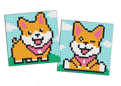 Set mozaik me diamante IDEYKA Funny Dogs, 9x9cm, 2 copë, shumëngjyrësh