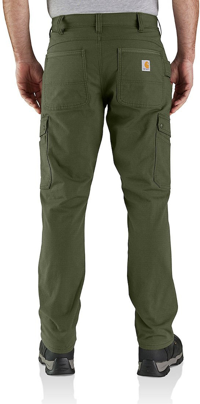 Pantallona cargo Carhartt Ripstop Rugged Flex, me përforcime Cordura, jeshile e errët