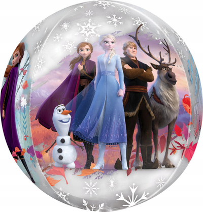Balon dekorativ Disney Frozen 2 Orbz, sferik, shumëngjyrësh