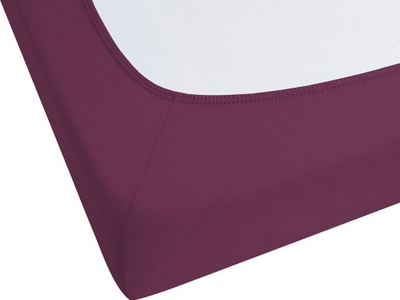 Çarçaf me lastik JANBU Cotton, 200 x 200 cm, pambuk, burgundy