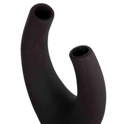Dekor tavoline qeramike Ellipto 15x7x21,5Hcm (HM4643.02), zezë