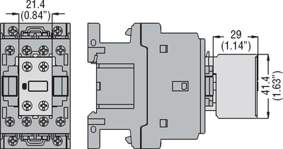 Kontaktshtesë Lovato Electric BFX1011, 1NO 1NC, montim frontal