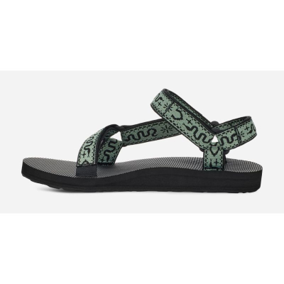 Sandale gocash Teva Original Universal, shollë e sheshtë, rripa me material tekstil, jeshile