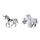 Set varëse + vathë Brilio Silver Unicorn SET216W