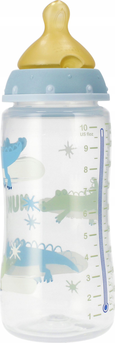 Biberon NUK First Choice, 300 ml, tregues temperature, blu