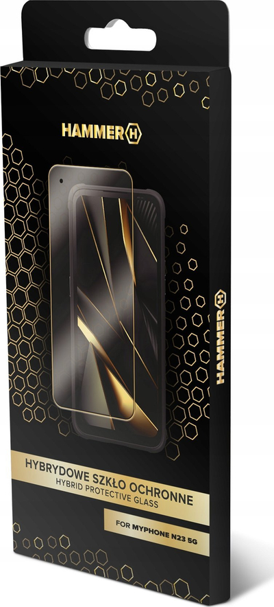 Xham mbrojtës HAMMER Hybrid Glass për myPhone N23 5G, 9H, 0.3mm, transparent