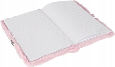 Ditar me çelës STARPAK Plush Lockable Diary J, rozë, me drita