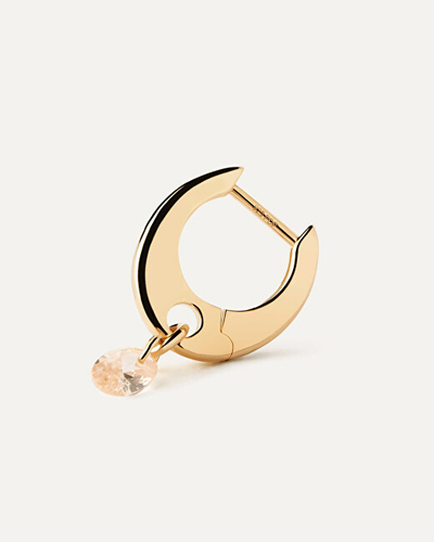 Vathë të Pllakur me Ar me Formë Rrathë dhe Varëse Peach Lily Gold AR01-B93-U
