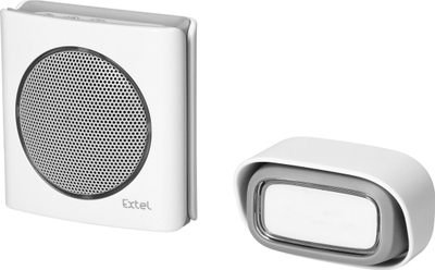 Kambanë dere pa tela Extel DiBi MP3, rreze 200 m, ngarkim melodi MP3, e bardhë