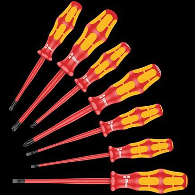 Set kaçavidash Wera Kraftform Series 100, 7 copë, bosht i reduktuar, dorezë ergonomike